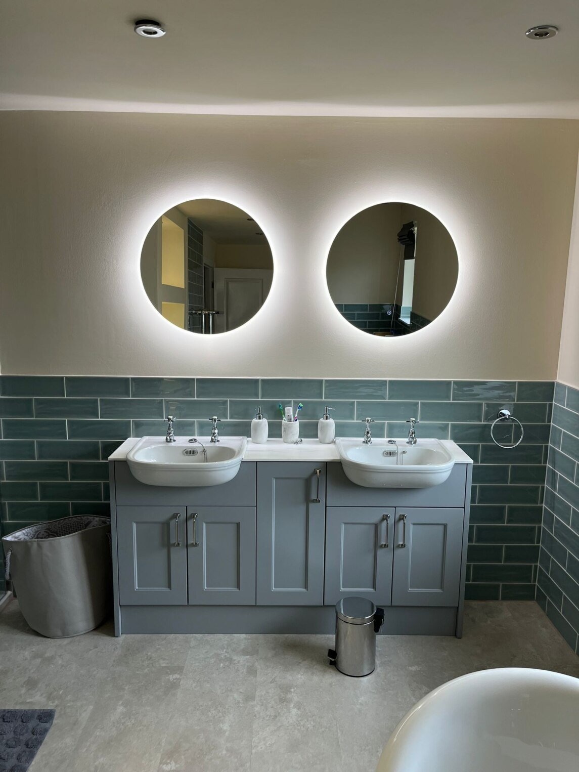 double vanity bathroom redesign ayrshire